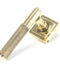 From The Anvil Aged Brass Brompton Lever on Rose Set (Square) - Unsprung
