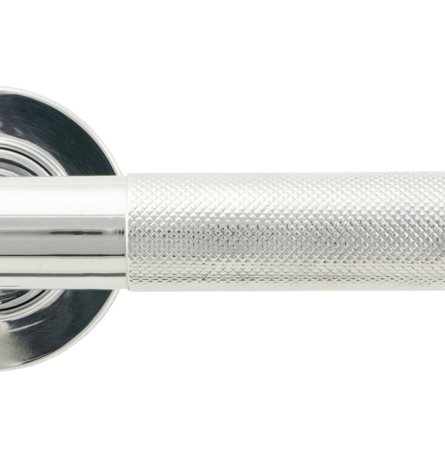 From The Anvil Polished Chrome Brompton Lever on Rose Set (Plain) - Unsprung - Image 2