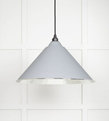 From The Anvil Hammered Nickel Hockley Pendant In Birch