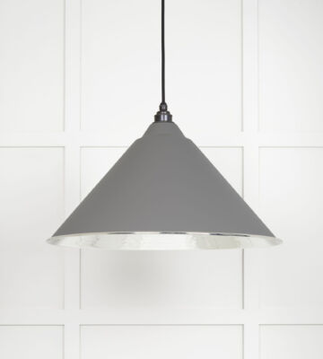 From The Anvil Hammered Nickel Hockley Pendant in Bluff