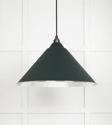 From The Anvil Hammered Nickel Hockley Pendant In Dingle