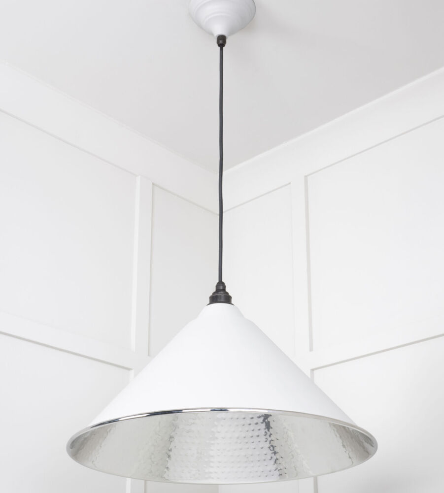 From The Anvil Hammered Nickel Hockley Pendant in Flock - Image 4