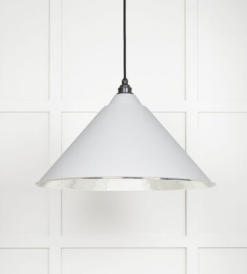 From The Anvil Hammered Nickel Hockley Pendant in Flock