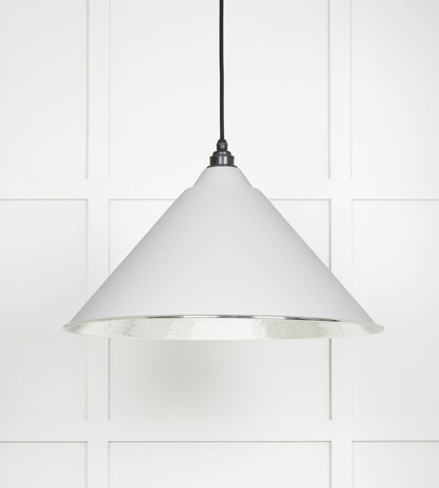 From The Anvil Hammered Nickel Hockley Pendant in Flock