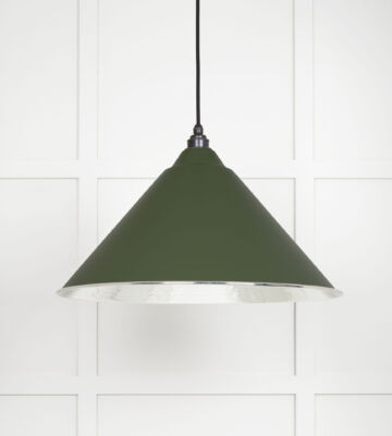 From The Anvil Hammered Nickel Hockley Pendant In Heath