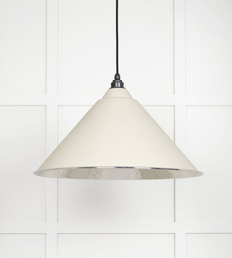 From The Anvil Hammered Nickel Hockley Pendant in Teasel - Image 3