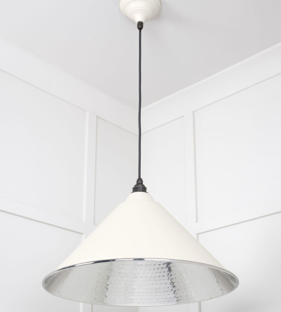 From The Anvil Hammered Nickel Hockley Pendant in Teasel - Image 4