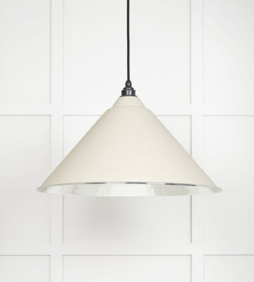 From The Anvil Hammered Nickel Hockley Pendant In Teasel