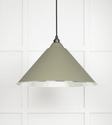 From The Anvil Hammered Nickel Hockley Pendant In Tump