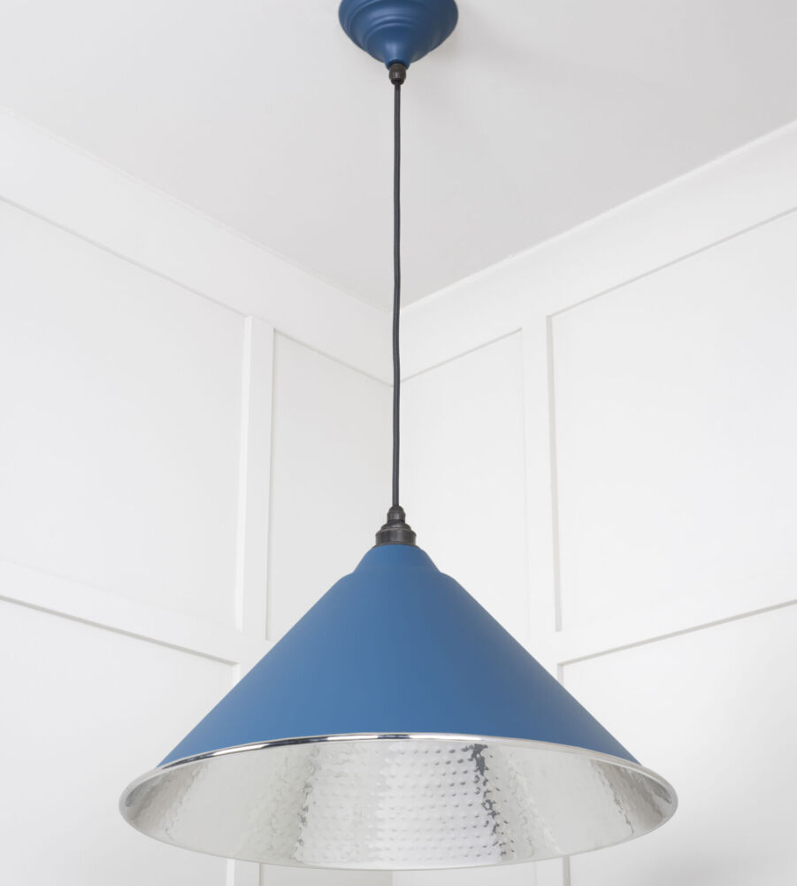 From The Anvil Hammered Nickel Hockley Pendant in Upstream - Image 4