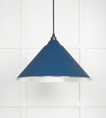 From The Anvil Hammered Nickel Hockley Pendant In Upstream