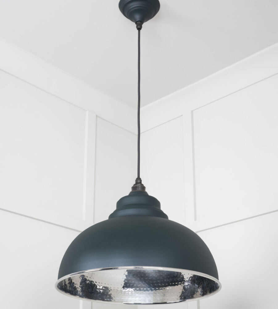 From The Anvil Hammered Nickel Harborne Pendant in Dingle - Image 4