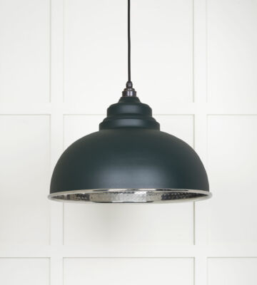 From The Anvil Hammered Nickel Harborne Pendant in Dingle