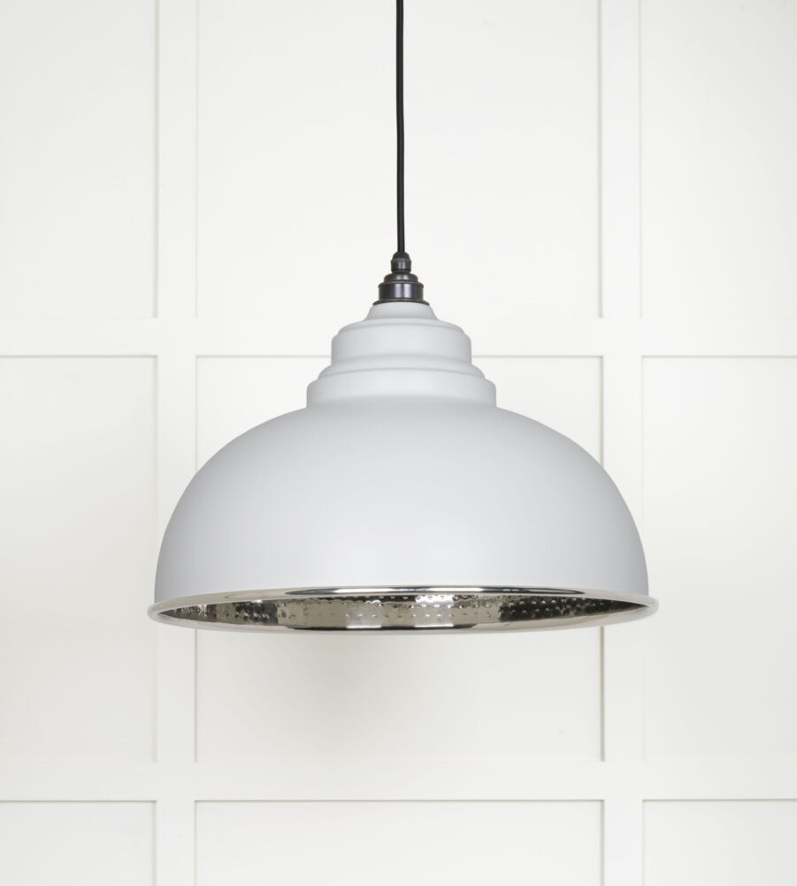 From The Anvil Hammered Nickel Harborne Pendant in Flock - Image 3