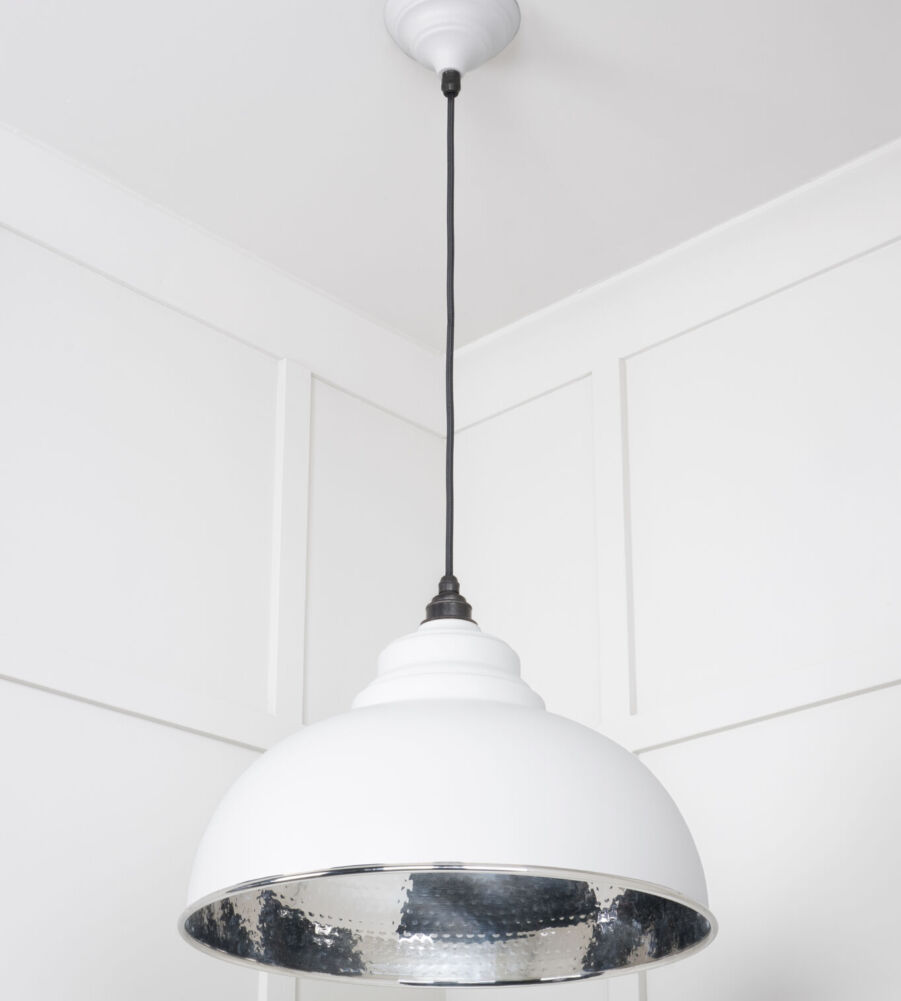 From The Anvil Hammered Nickel Harborne Pendant in Flock - Image 4