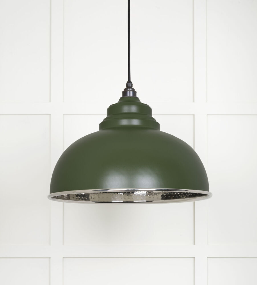 From The Anvil Hammered Nickel Harborne Pendant in Heath - Image 3