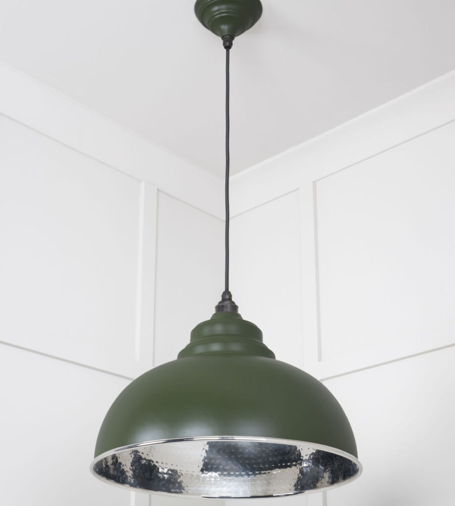 From The Anvil Hammered Nickel Harborne Pendant in Heath - Image 4