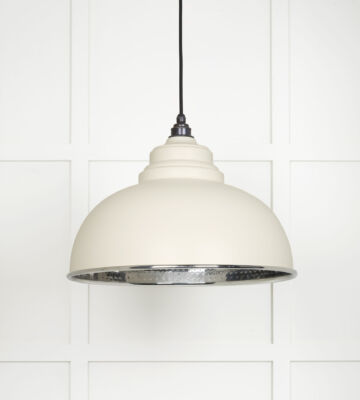 From The Anvil Hammered Nickel Harborne Pendant in Teasel