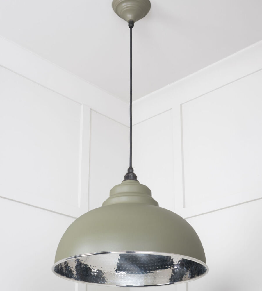 From The Anvil Hammered Nickel Harborne Pendant in Tump - Image 4