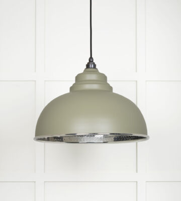From The Anvil Hammered Nickel Harborne Pendant In Tump
