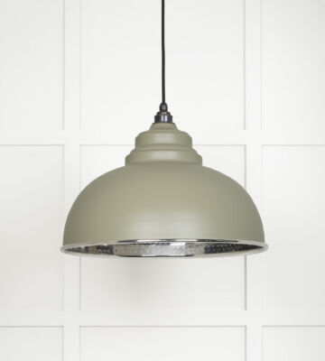 From The Anvil Hammered Nickel Harborne Pendant in Tump