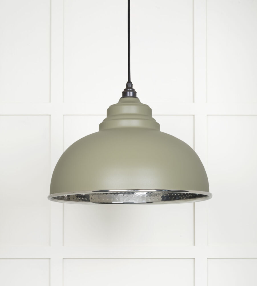 From The Anvil Hammered Nickel Harborne Pendant in Tump