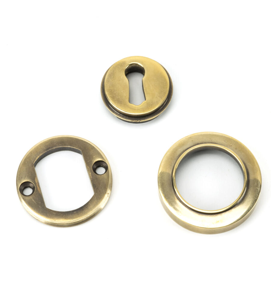 From The Anvil Aged Brass Round Escutcheon (Plain) - Image 4