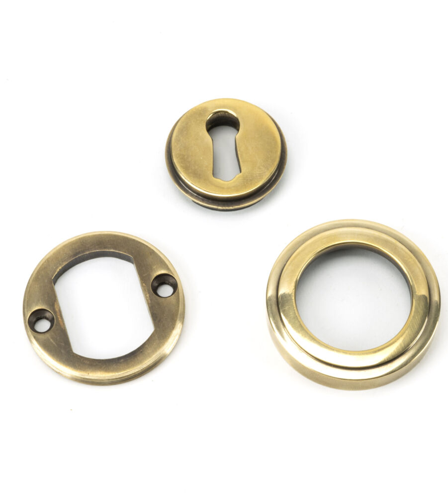 From The Anvil Aged Brass Round Escutcheon (Art Deco) - Image 4