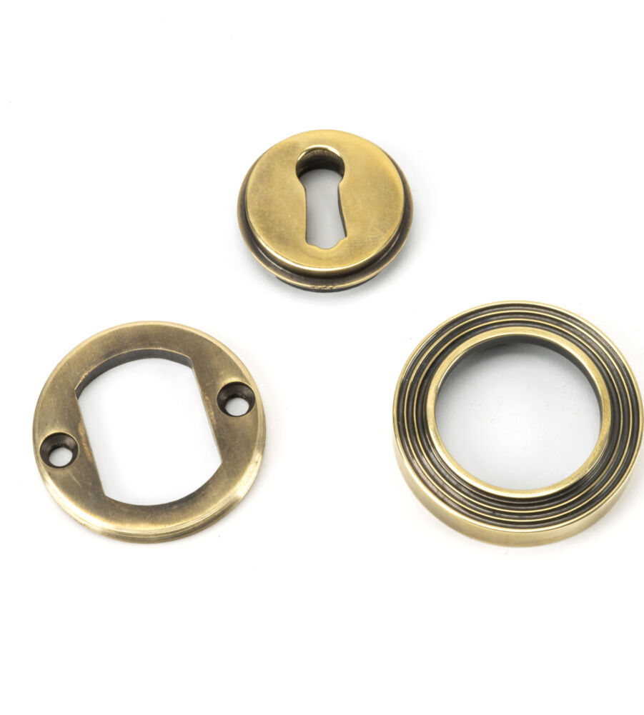 From The Anvil Aged Brass Round Escutcheon (Beehive) - Image 4