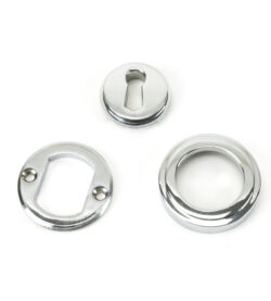 From The Anvil Polished Chrome Round Escutcheon (Art Deco) - Image 4