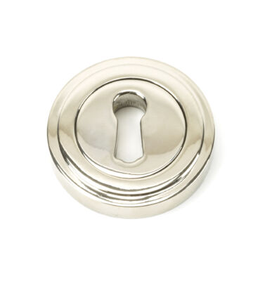 From The Anvil Polished Nickel Round Escutcheon (Art Deco)