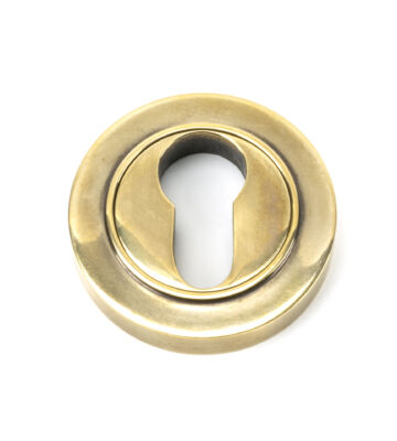 From The Anvil Aged Brass Round Euro Escutcheon (Plain)