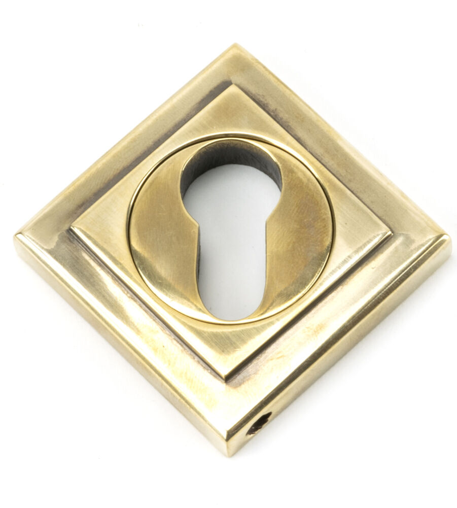 From The Anvil Aged Brass Round Euro Escutcheon (Square) - Image 3