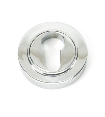 From The Anvil Polished Chrome Round Euro Escutcheon (Plain)