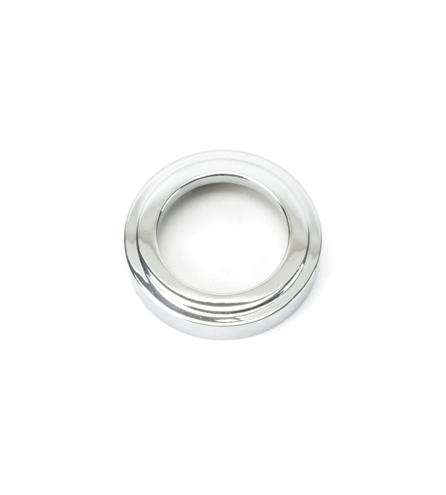 From The Anvil Polished Chrome Round Euro Escutcheon (Art Deco) - Image 3