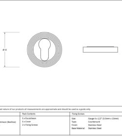 From The Anvil Polished Chrome Round Euro Escutcheon (Beehive) - Image 2