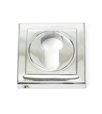 From The Anvil Polished Chrome Round Euro Escutcheon (Square)