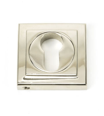 From The Anvil Polished Nickel Round Euro Escutcheon (Square)