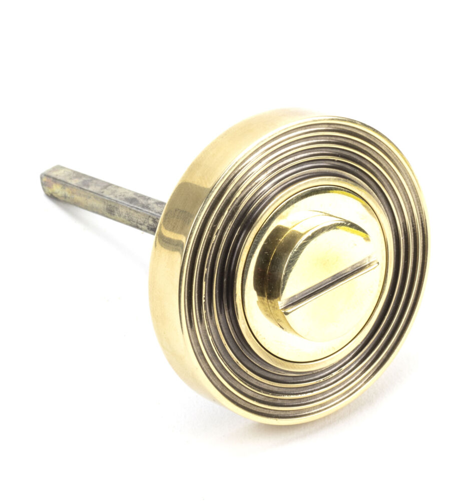 From The Anvil Aged Brass Round Thumbturn Set (Beehive) - Image 4