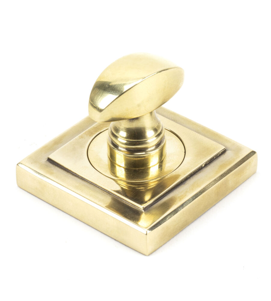From The Anvil Aged Brass Round Thumbturn Set (Square) - Image 3