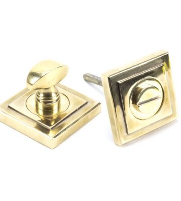 From The Anvil Aged Brass Round Thumbturn Set (Square)