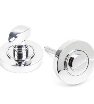 From The Anvil Polished Chrome Round Thumbturn Set (Plain)