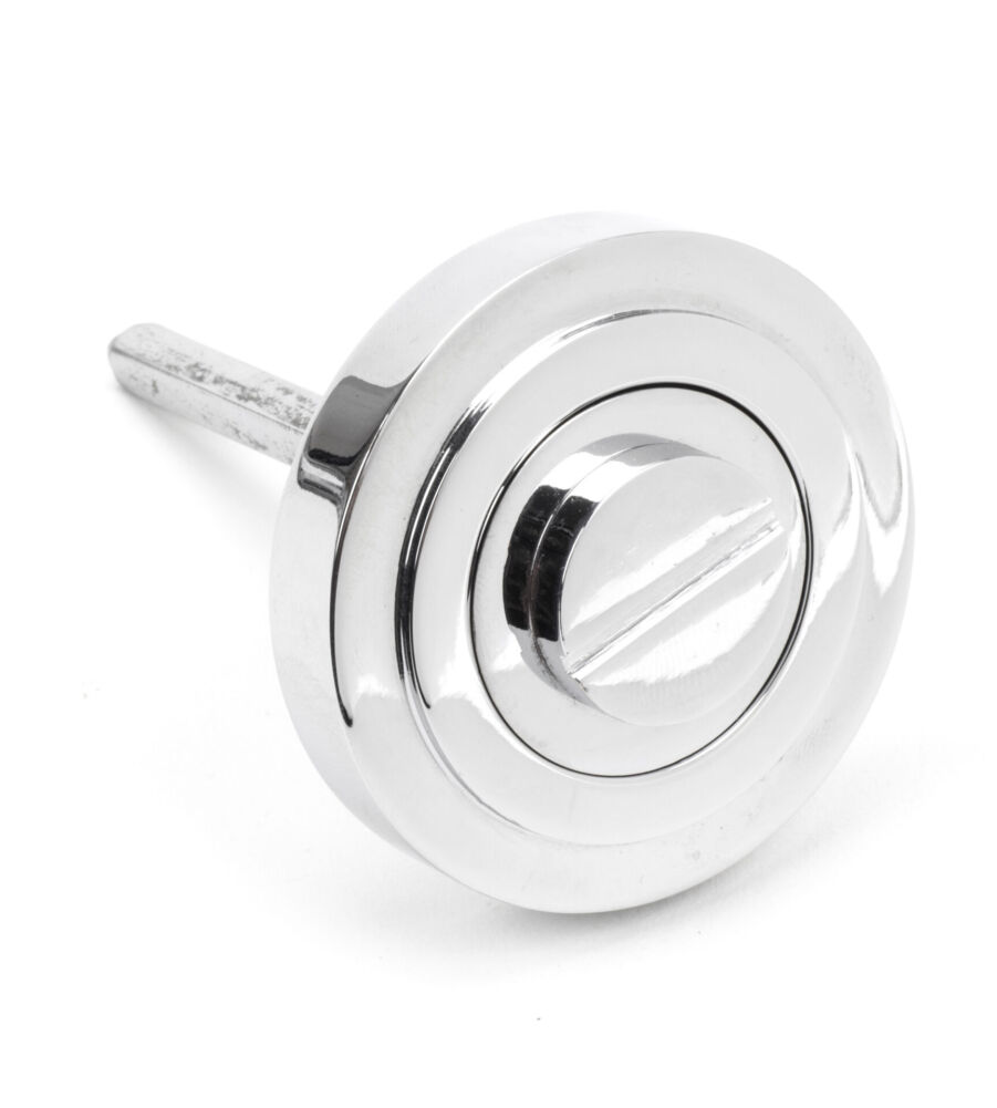 From The Anvil Polished Chrome Round Thumbturn Set (Art Deco) - Image 4