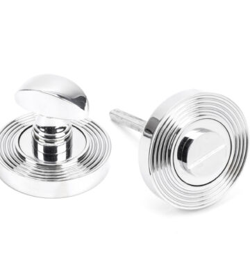 From The Anvil Polished Chrome Round Thumbturn Set (Beehive)