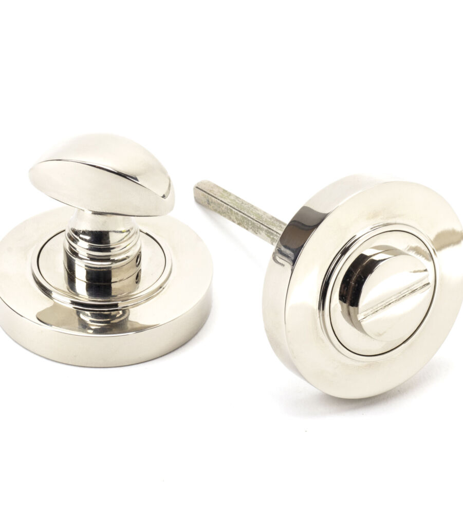 From The Anvil Polished Nickel Round Thumbturn Set (Plain)