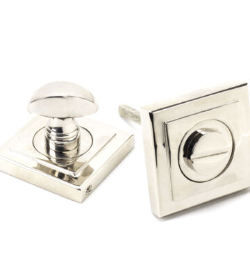 From The Anvil Polished Nickel Round Thumbturn Set (Square)