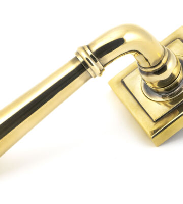 From The Anvil Aged Brass Newbury Lever On Rose Set (Square)