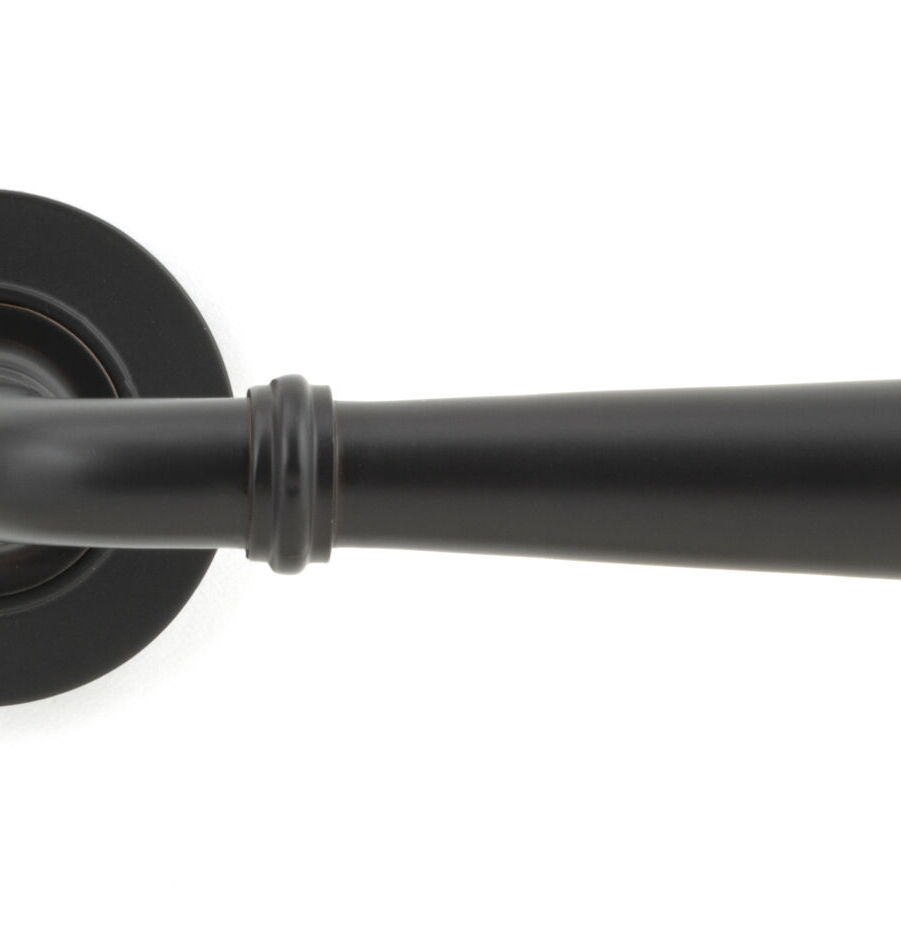 From The Anvil Aged Bronze Newbury Lever on Rose Set (Plain) - Image 3