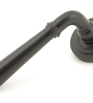 From The Anvil Aged Bronze Newbury Lever on Rose Set (Art Deco)