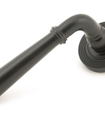 From The Anvil Aged Bronze Newbury Lever on Rose Set (Beehive)